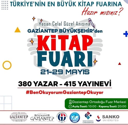 “Gaziantep Kitap Fuarı” 21-29 Mayıs Tarihleri Arasında Gaziantep OFM’de Tüm Kitapseverleri Bekliyor